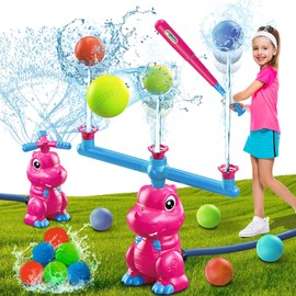 Dinosaur Water Sprinkler for Kids (Pink)