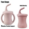 PandaEar 2 Pack Silicone Baby Training Cup, Shatterproof Toddler Sippy
