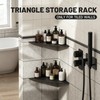 Matte Black Shower Corner Shelf 10-inch 2 Pcs Wall Mount