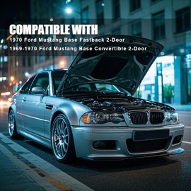 PIT66 Silicone Radiator Hose Kit Compatible with 1967 1968 1969 1970 Ford Mustang/Falcon/Fairlane V8 Red