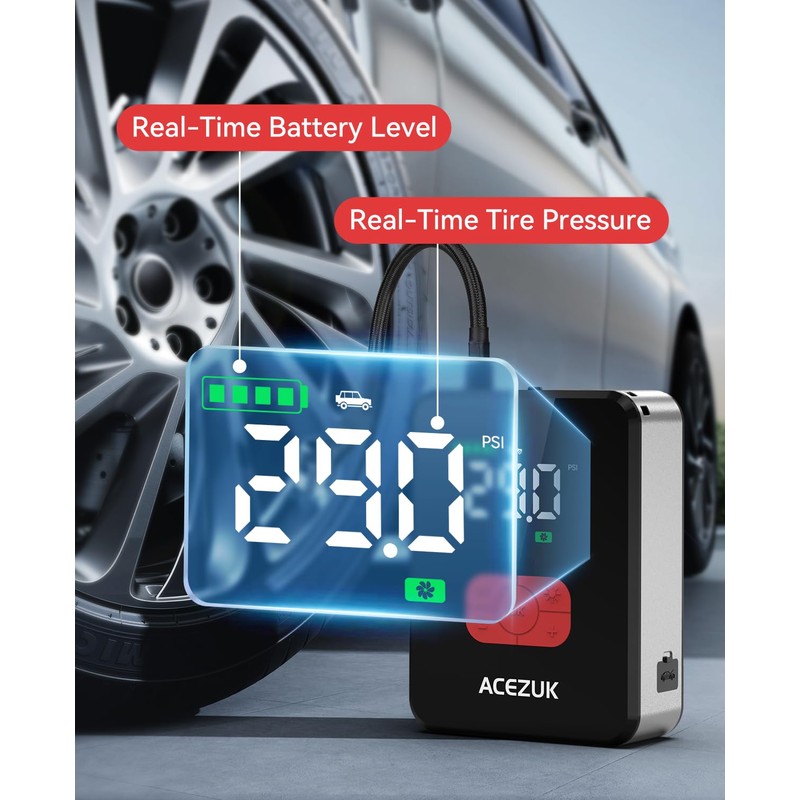 Jump Starter with Air Compressor, 7000A 150PSI Portable Car Jump