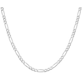 Old English Jewellers Sterling Silver 2.5mm Figaro Curb Chain Necklace 16 18 20 22 24 inch 925 Silver (18)