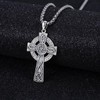 Twoowl Celtic Cross Necklace for Men 925 Sterling Silver Viking