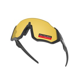 iLikeo PRO+ Polycarbonate Non-Polarized Replacement Lenses for Oakley Flight Jacket OO9401 Sunglasses - HD Yellow