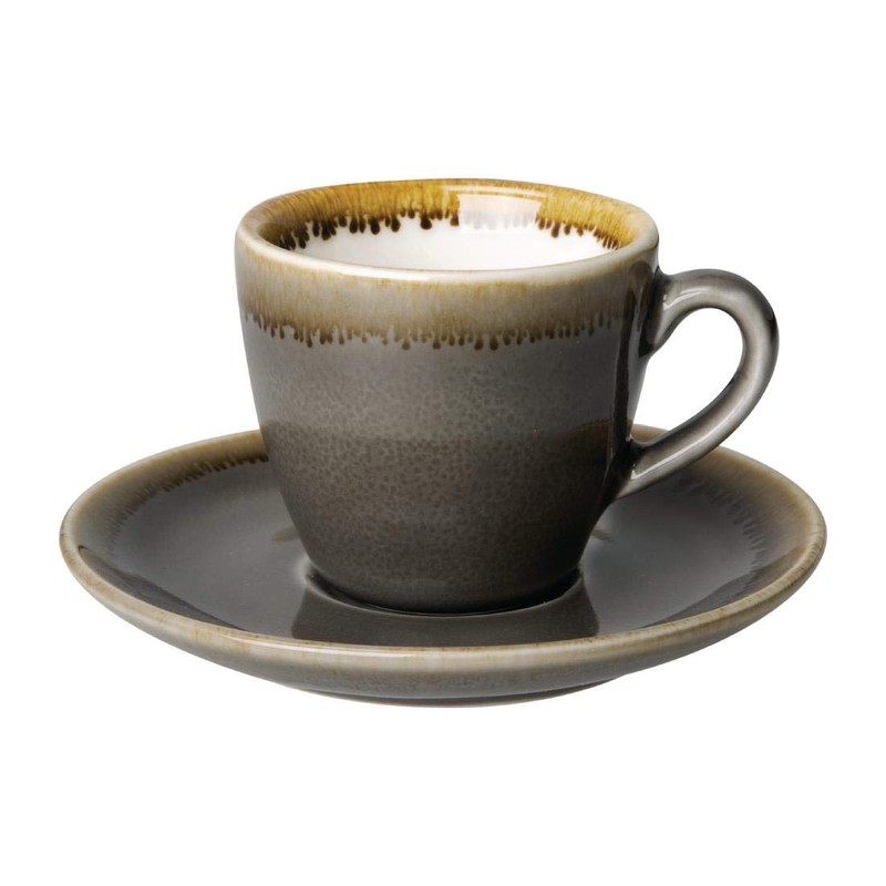 Olympia Kiln Espresso Saucer Smoke Innovative Design with New Useful