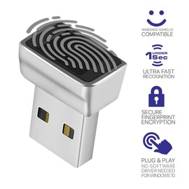 Lector de Huellas Dactilares USB Pequeño, Portátil 0.5S Detección de 360° Computadora USB Registrador de Huellas Dactilares, Escáner de Huellas Dactilares Lector de Sensor de Huellas Dactilares para W