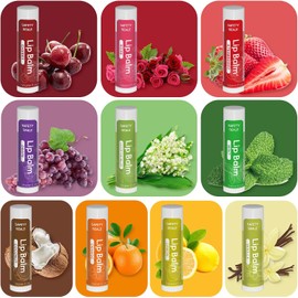 Yopela- Paquete de 20 bálsamos labiales naturales a granel con vitamina E y aceite de coco. La mejor opción para el día de San Valentín: Moisturiz