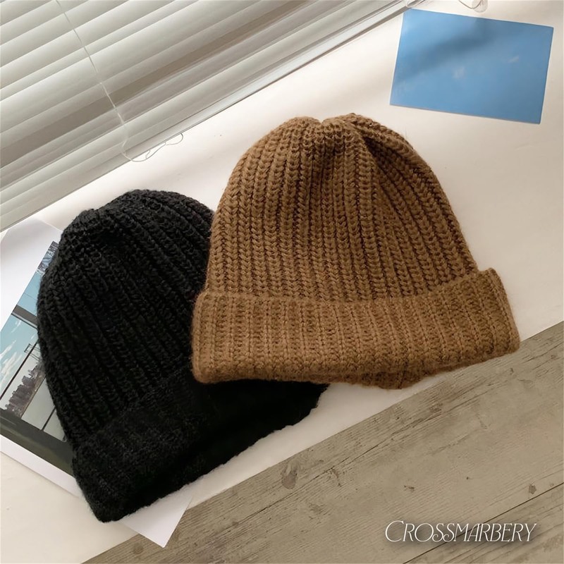 Cross Marberry CY101 Women's Loose Knit Hat, Warm Knit Cap,