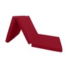 Danfuton Red Tri Fold Foam Beds, Shikibuton, Convertible Ottoman Mat