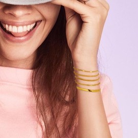 Gold Chain Bracelets Set for Women - 14K Gold Plated Dainty Cuban Link Bracelet Stack Non Tarnish Figaro Herringbone Paperclip Beaded Bracelet Pack Jewelry Gifts for Women 3thg