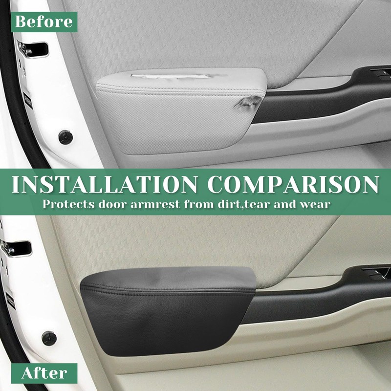VKGUG 4PCS Door Panel Armrest Cover Replacement Compatible with Honda