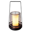 NWUNJ Black Touch Table Lamp with Dynamic Flame Effect -