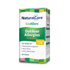 NaturalCare Outdoor Allergies Homeopathic Tablets by bioAllers, 60ct | May Provide Support Through Sinus Congestion, Sneezing & Runny Nose, Itchy, Watery Eyes