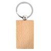 keepdrum Wooden Electric Guitar Keyring Rectangle Gift for Musicians, natural,