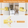 Probrico Brushed Gold Dummy Door Handle Interior Door Levers Square