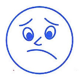 Self Inking Teacher Stamp"Sad Face"