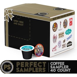 Crazy Cups Single Serve & K Cups Variety Pack, Including Unflavored Dark Roast & Medium Roast Pods, Pods Variety Pack for Keurig K Cups Machines, 40 Count