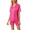 Pajamas Set for Girls Silk Button Down Pjs Satin Short