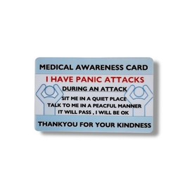 Panic Attack Medical Alert Card, Emergency Awareness ID Card