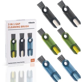 3 in 1 Cup Lid Gap Cleaning Brush Set, Multifunctional Insulation Bottle Cleaning Tools, Mutipurpose Tiny Silicone Cup Holder Cleaner, Home Kitchen Cleaning Tools