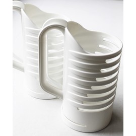 JOSKO Produkte 790 Bottle Holder and Storage for Most Bottle Types 2 Piece Set Easy Pouring Holder with Large Handles Plastic