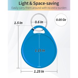 Uniclife 1.5 Inch Colorful Keyrings for Writing on Writable Round Plastic Key Rings with Split Rings Sturdy Item Identification in 7 Different Colors 50 Pieces