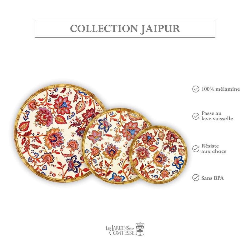 Les Jardins de la Comtesse - Flat Plate Melamine with
