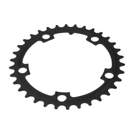 YINETTECH 1Pc 110mm BCD 5 Arm Bicycle Inner Chainring 34T Speed Chainring Round Chainring Suitable for Most Road Bikes Narrow Wide Chainring Black
