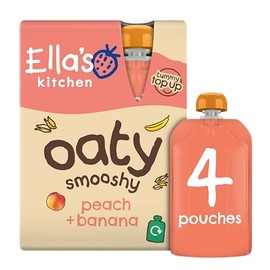 Ella's Kitchen Peach + Banana Oaty Smooshy 4 x 90g