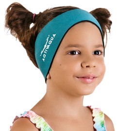 AqtivAqua Swimming Headband Swim Ear Band Protection Cover Swim Headband for Kids Adults Men Women Toddlers Ear Plugs in (Color: Green, Size: Medium)