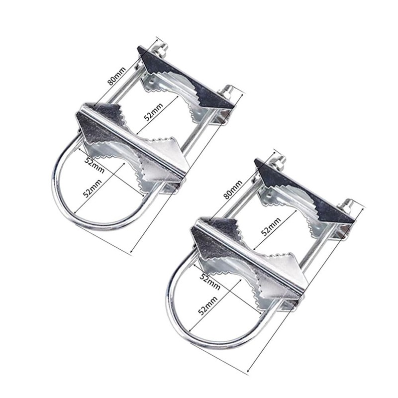 Sactulaz Double U-Bolt Clamp Bracket for Starlink Antenna Mount Pole