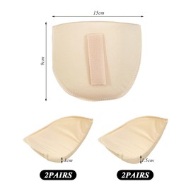 4 Pairs Of Clothing Shoulder Pads, Suit Shoulder Pads, Clothing Accessories, Removable Shoulder Pads, Sponge Shoulder Pads