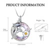 Hummingbird Crystal Urn Necklace for Women Ashes Stainless Steel Bird