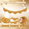 BLMHTWO Gold Scalloped Layered Fringe Banner Tassel Garland Party Decor