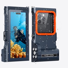 Towevine 2026Waterproof Phone Case, Underwater Snorkeling Diving Case for Phone 16/15/14/13/12 Pro Max Galaxy S25/S24/S23 Ultra, Professional Scuba Dive Housing for Underwater Photo & Video（Blue）