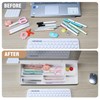 SELEAD Desktop Glass Whiteboard with Organizer & Built-in Mirror, Small
