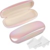 Joyberg Glasses Case, 2 Pack Eyeglass Case with Cleaning Cloth,