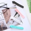 6pcs Random Color Silicone Cable Tie, Simple Plain Wire Tie,