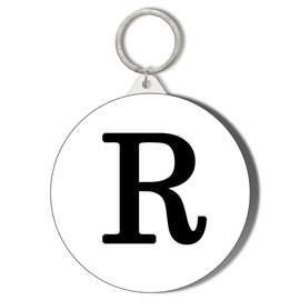 Letter R Short Chain Keyring Bottle Opener
