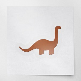 Decal Stickers of Dinosaur Silhouette 5 (Nut Brown) (Set of 2) Premium Waterproof Decal Stickers for Laptop Smartphone Car Dirt Bike Wall Room Mason Jar Bathtub Door - BICVER1705916NB0124