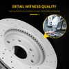 Fraxle Front Drilled & Slotted Disc Brake Rotors for Nissan