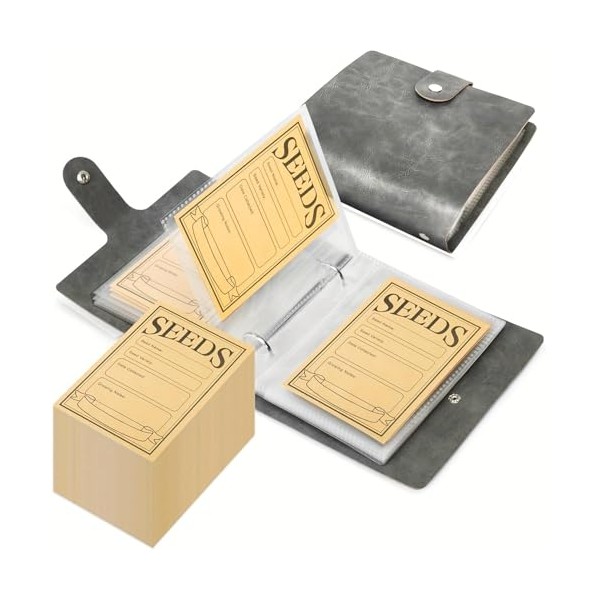 Seed Organizer Binder with 50 Resealable Seed Envelopes - 25