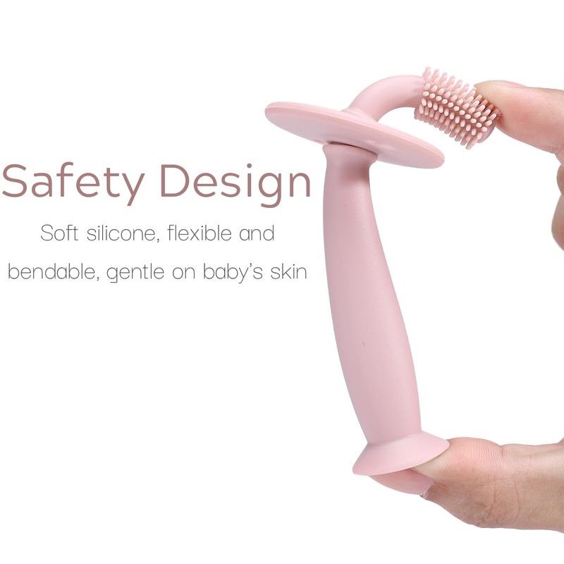 PandaEar 3 Pack Silicone Baby Toothbrush Teethers - Teething Toys