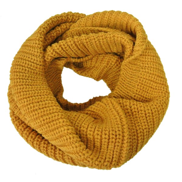 Wrapables Wrapables Thick Knitted Winter Warm Infinity Scarf, Yellow