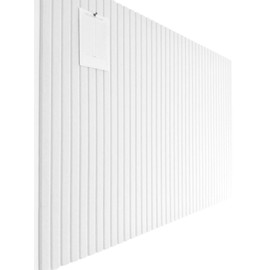 Large Cork Boards for Walls Felt Board Alternative 48" x 36" - Slat Wall Panel, Bulletin Board for Office Wall Decor, Push Pin Board Wall Organizer - 12 Pack Felt Wall Tiles - White