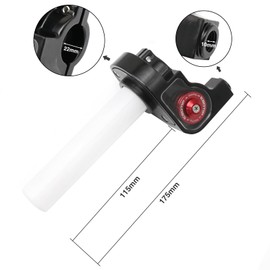 7/8" 22mm Twist Throttle Grips Cable and Handlebar Grip Kit for CRF KLX TTR 110 125 150 200 250 cc Dirt Pit Bike (Red)