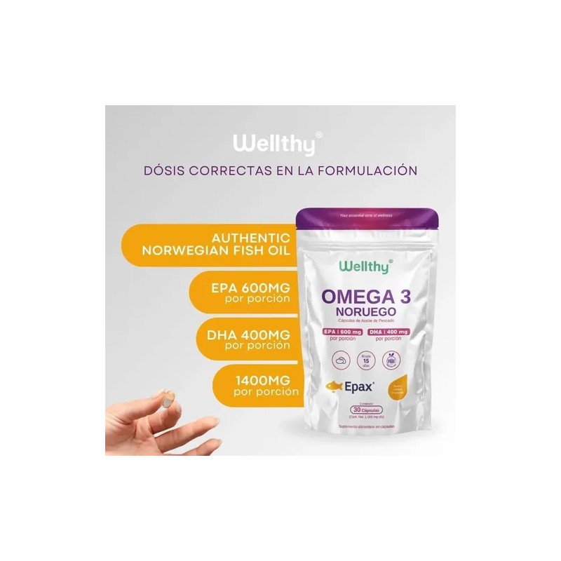 Omega 3 Salmón Noruego Epax 30 Cápsulas Norwegian Salmon Omega