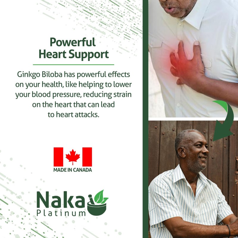 NAKA Naka Platinum ORGANIC Ginkgo Biloba Extra Strength, Supports Cognitive