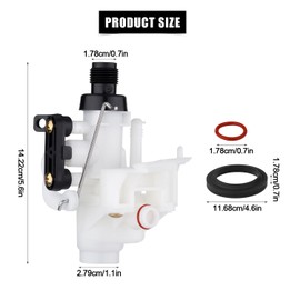 PEUTIER 31705 Toilet Water Valve Kit, RV Toilet Water Valve Parts with Rubber Toilet Ring Replacement and Closet Flange Seal Compatible with Thetford Aqua-Magic V High and Low Model Toilets