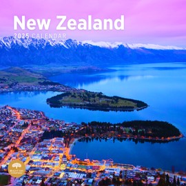 2025 New Zealand Monthly Wall Calendar by Bright Day, 12 x 12 Inch Aotearoa Kiwi Auckland Wellington